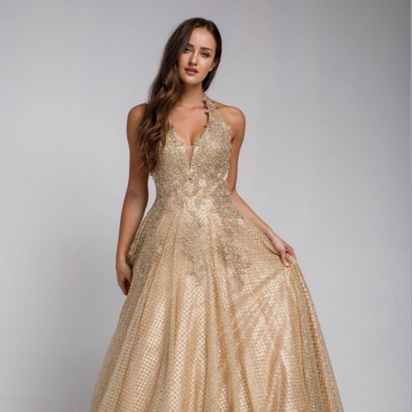 Size 14 Gold dress - Picture 1 of 2